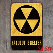 Металлическая живопись "FALLOUT SHELTER" Настенный декор плакат железная пластина винтажный дом бар кофе ретро жестяные знаки 20*30 см