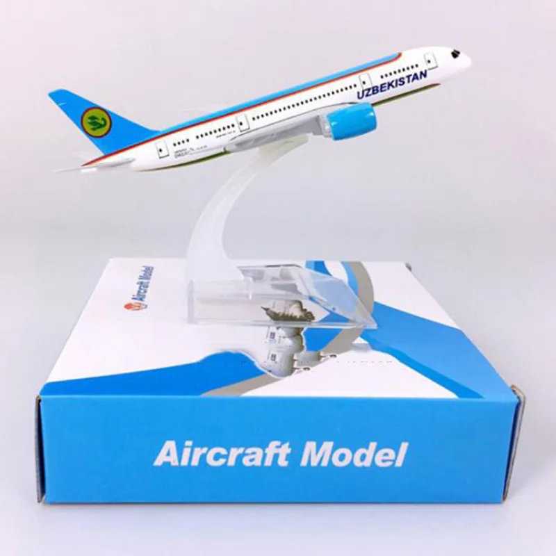 

14CM 1:400 Scale Boeing B787-800 Uzbekistan Airlines W Base Airbus Metal Alloy Aircraft Airways Plane Collectible Display Model