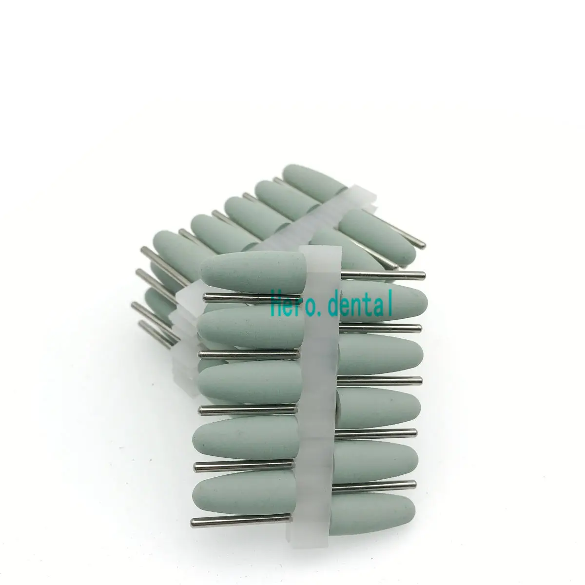 

50 pcs silicon Rubber polishers dental polishing Burs Resin Base dental HP Burs 2.35mm light green