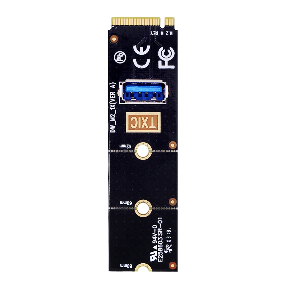CHIPAL 10 шт. переводная карта NGFF M.2 к USB 3 0 M2 M ключ адаптер для PCI E 1x до 16x Райзер майнера