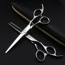 Profissional japão 4cr 6 polegada corte tesoura cabelo set de corte tesouras de desbaste tesoura tesoura de corte de cabelo cabeleireiro tesoura barbeiro makas