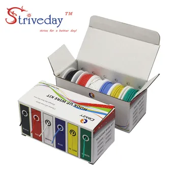 

20AWG 36m Flexible Silicone Rubber Cable Wire stranded wires Tinned Copper line Kit mix 6 Colors Electrical Wire DIY