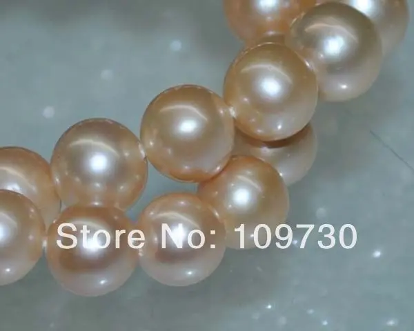 

Jewelry 0038 Natural Rare Apricot AA++ 10-11mm luster round freshwater pearl