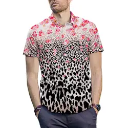 2019 Мужская рубашка гавайская рубашка с цветочным принтом короткая летняя рубашка с коротким рукавом Мужская брендовые блузки мужские