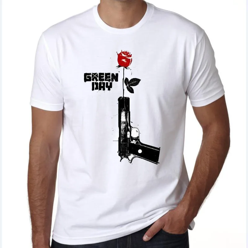 

Green Day Printed Men T Shirt Fashion 2019 Summer New Arrival Short Sleeve O Neck Hip Hop T-Shirt Tops Tee Clothing