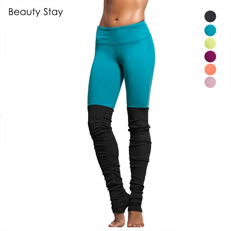 Colored Jeggings Promotion-Shop For Promotional Colored Jeggings BeautyStay Women Green Rib Patchwork Push Up Leggings High Waist Pink Color Elastic Pants Slim Elastic 2017 Skinny Sexy Jeggings - Colored Jeggings Promotion-Shop For Promotional Colored Jeggings