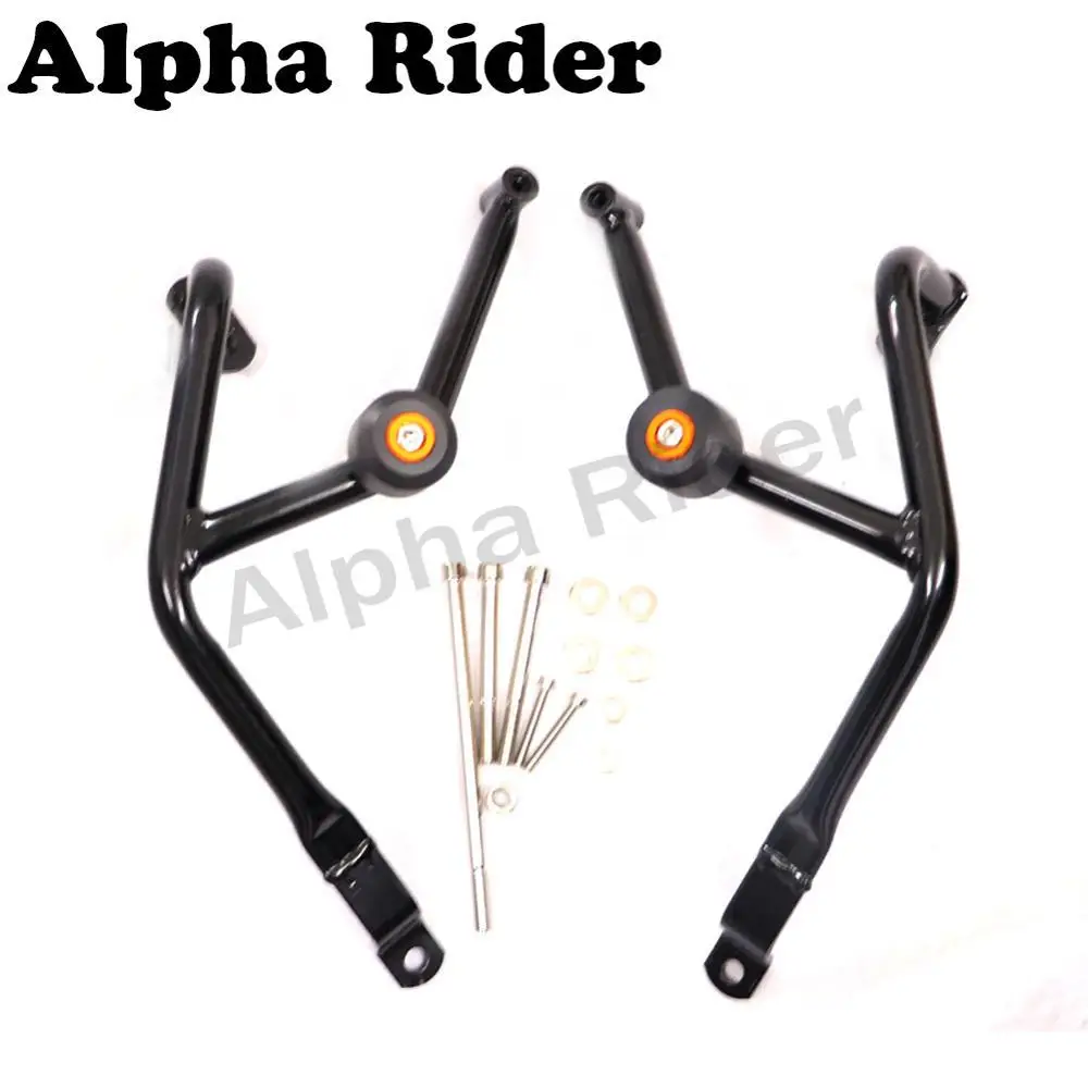 

2pcs Motorcycle Bumpers Front Buffer Crash Bars Knees Legs Protector Frame Guards for 14-16 KTM DUKE 390 2014 2015 2016 Black