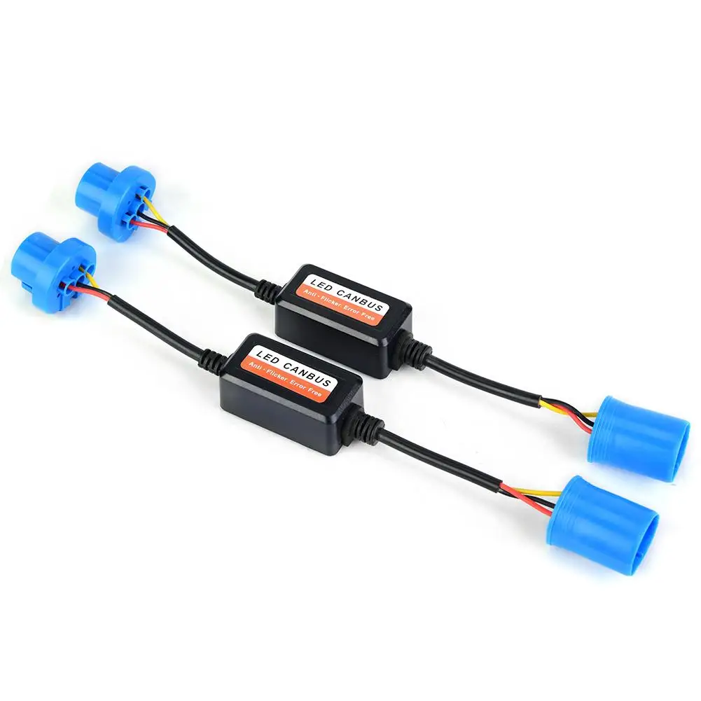 

2pcs Car LED Headlight Decoder 9007 Radio Audio Anti-interference Error Canceler Filter wires 9V~12V