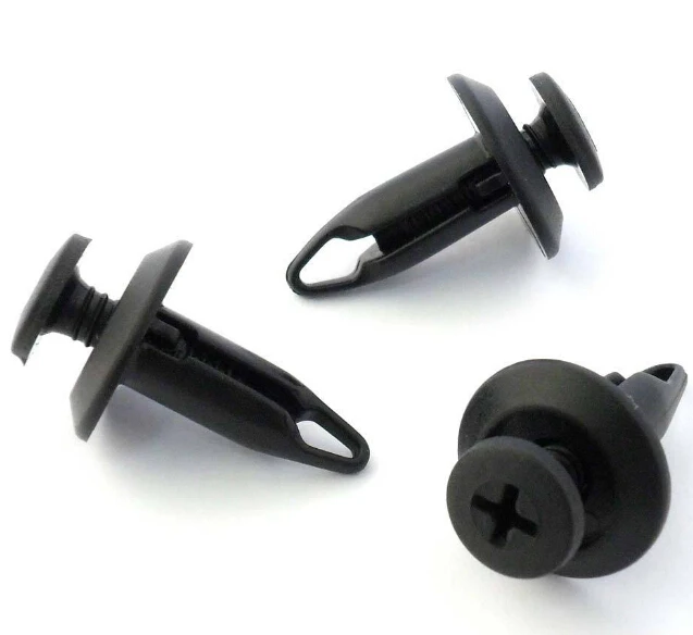 10x 6mm Hole Plastic Fairing & Trim Panel Clips For Honda Suzuki