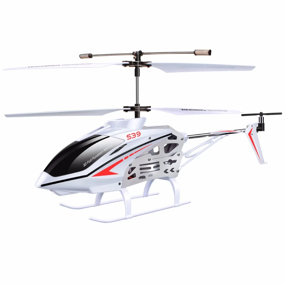 SYMA S39 2.4GHZ 3CH remote control RC helicopter with gyroscope led flashing aluminum anti-Shock toys kids gifts | Игрушки и хобби