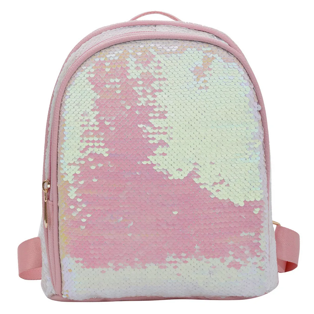 

Glitter Backpack Women 2019 Summer Sequin Backpacks Teenage Girls Bling Small Back Pack Fashion School Bag Mochilas Hit Color