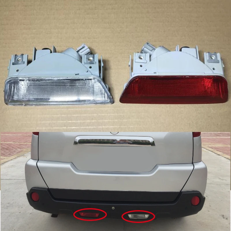Mzorange Car rear bumper fog font b lamp b font Reverse Brake Reflector Lights For nissan