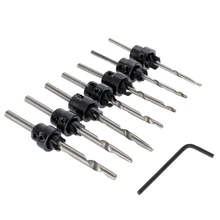 7pcs5-12# Drill Bits Countersink Drill Bit Set ferramentas herramientas drill perforator Woodworking Tools furadeira power tools