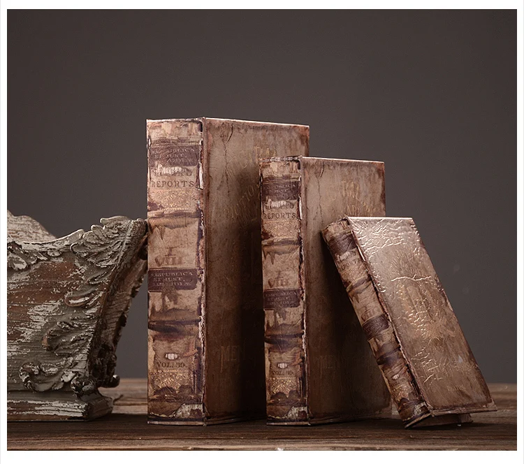 Европейские винтажные книги миниатюры дома поддельные древние книги украшения статуэтки для изучения фотографии реквизит ретро ностальгическая мебель
