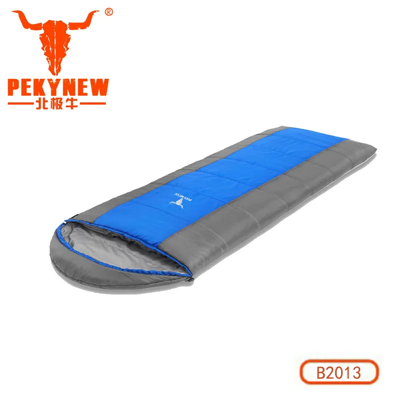 Pekynew outdoor hiking camping sleeping bag can be spliced couples three quarter envelope type polyester Keep warm bag 1.3kg