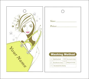 

custom print hang tags price label lady clothes shop ,dree price template 003