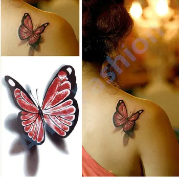 

3D Gothic Sexy Temporary Tattoo Stickers Party Fancy Body Art Makeup Butterfly DIY Flash Tattoos