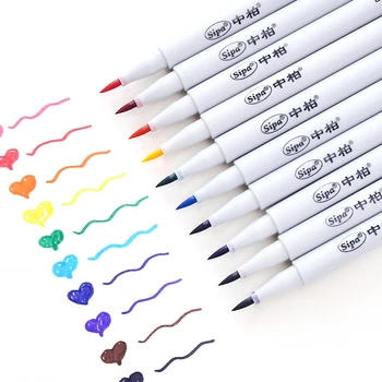 

10 pcs Water color soft brush pen set for art drawing painting marker calligraphy liner manga Stationery School supplies F576
