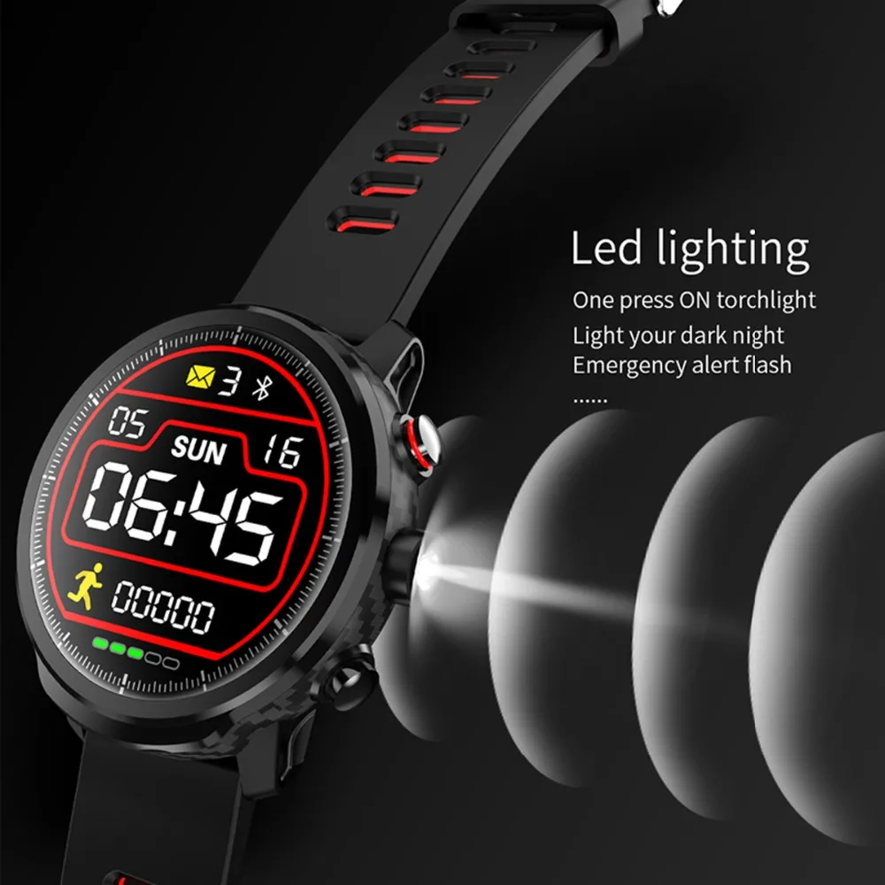 LEMDIOE L5 спортивные Смарт-часы непрерывный пульсометр IP68 Водонепроницаемые часы для android ios Сферический полный сенсорный экран