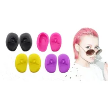 Салон волос Краска чистого голубого силиконовое покрытие для уха щит парикмахерской анти-окрашивание Наушники Защиты ушей от краситель