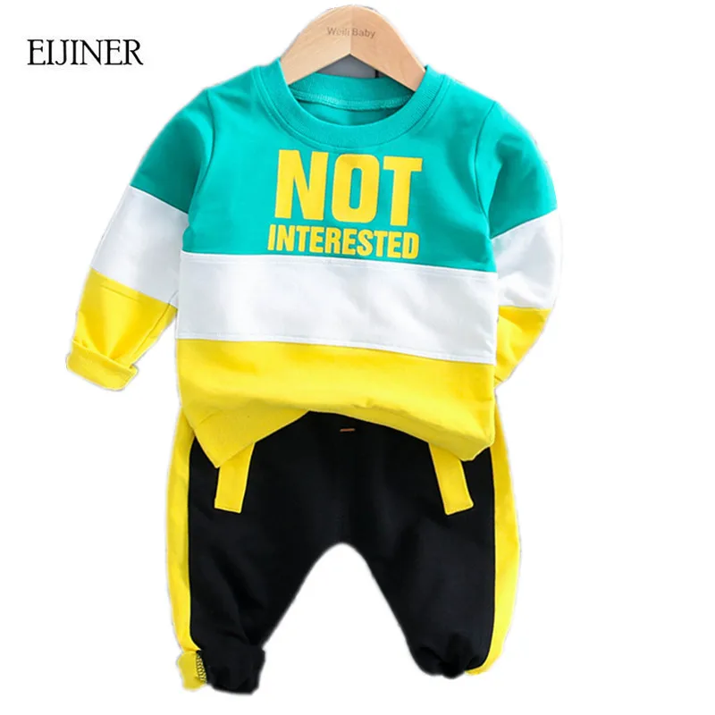 

Baby Boy Sports Suit Baby Boys Clothing Set 018 Autumn Letters Infant Children Clothing Cotton Long Sleeve Baby Boys Clothes Set