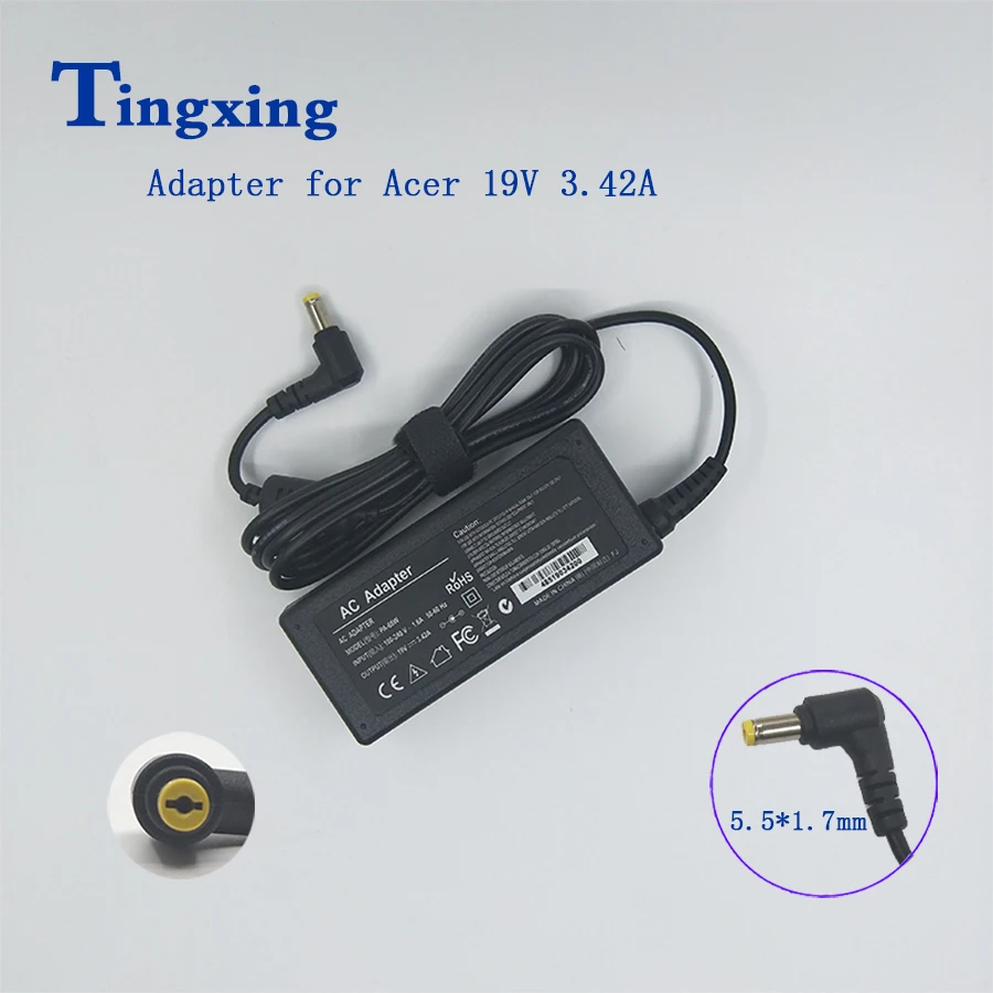 

5.5*1.7mm 65W Laptop AC Adapter Power Supply Charger for Acer 19V 3.42A M05 dropship