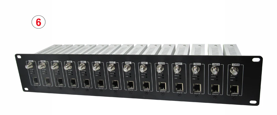 2RU монтаж в стойку установка 1-14channel крошечные HD RF модуляторы в всего 2RU стоечное пространство делает вашу настройку легкой 2U