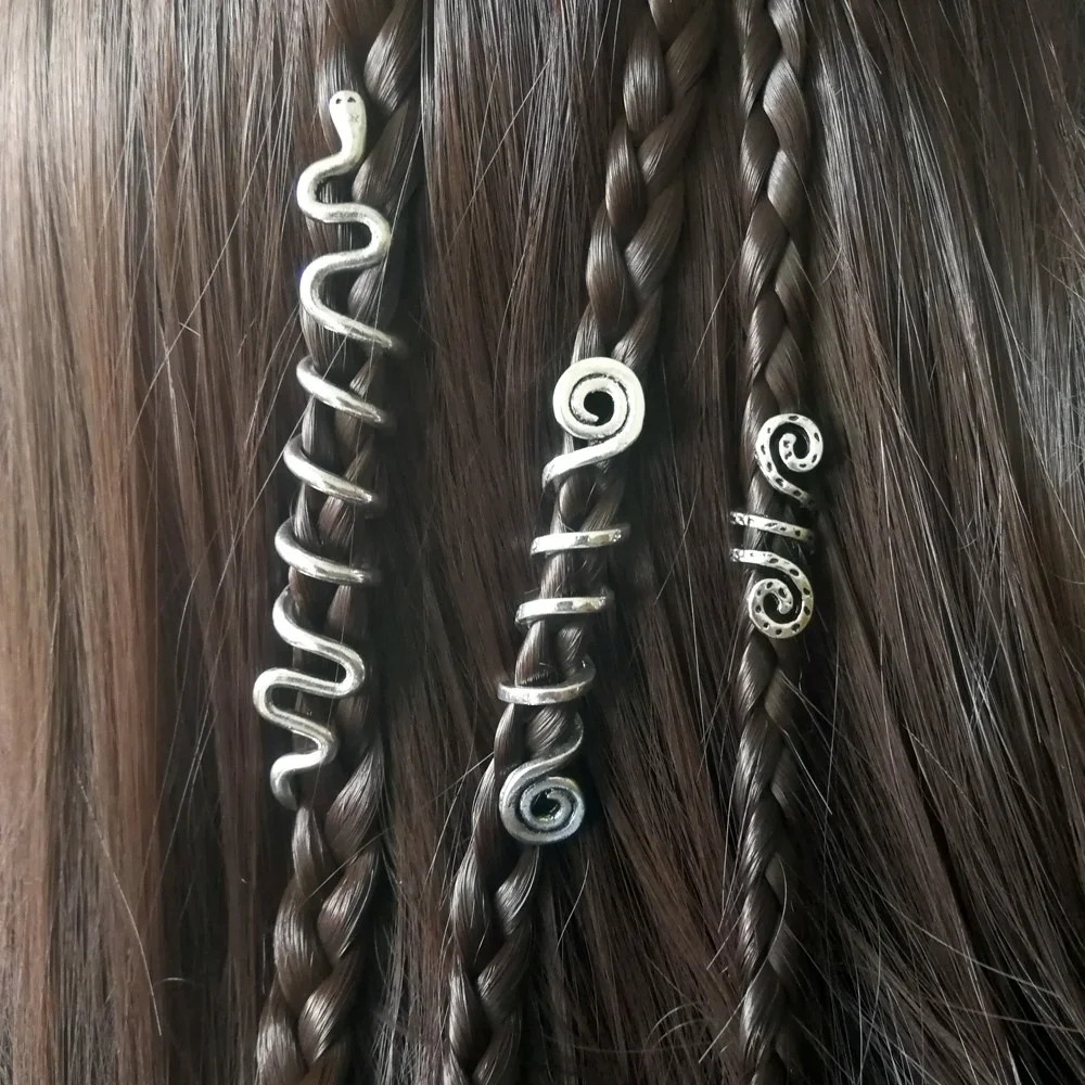 1 шт. Высокая спираль викингов амулеты бусины для волос косички для бороды шпилька бусины аксессуары и ювелирные изделия
