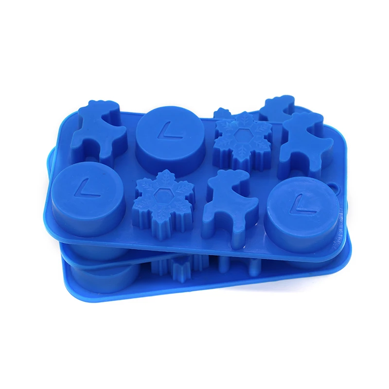 

ULKNN 8 Grid DIY Ice Cube Mold Winter Snowflake Deer Shape Ice Cream Tools Silicone Summer Ice Cream Maker Kitchen Cake Tools