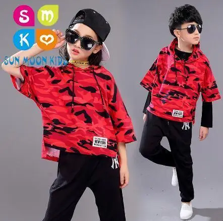 

Children's Sports Suits Girls Boys Jazz Hip Hop Modern Dancewear Set Kids Dance Costume Sets Outfits 6 8 10 12 14 Years