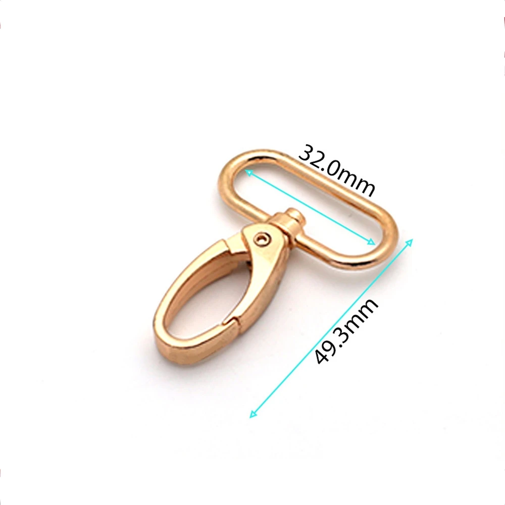 

20pcs light gold swivel clasp lobster claws swivel hooks trigger clips handbag hardware magnet snap hook