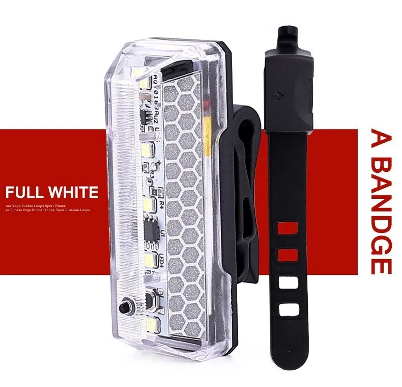 Clearance GENIU Tail Light For Bicycle Light Bike Flashlight 5 Modes LED USB Rechargeable Cycling Taillight Bicycle Rear Lights 11