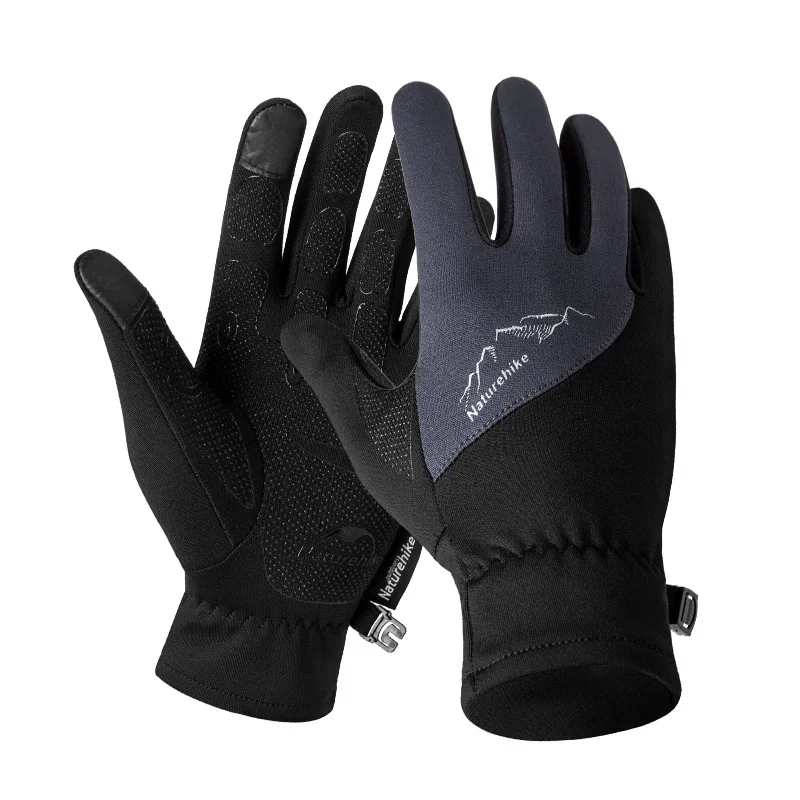 Naturehike тонкий сенсорный экран пять пальцев перчатки мягкие Лоскутные спортивные флисовые перчатки Комплект для пешего туризма вождения Велоспорт зима весна