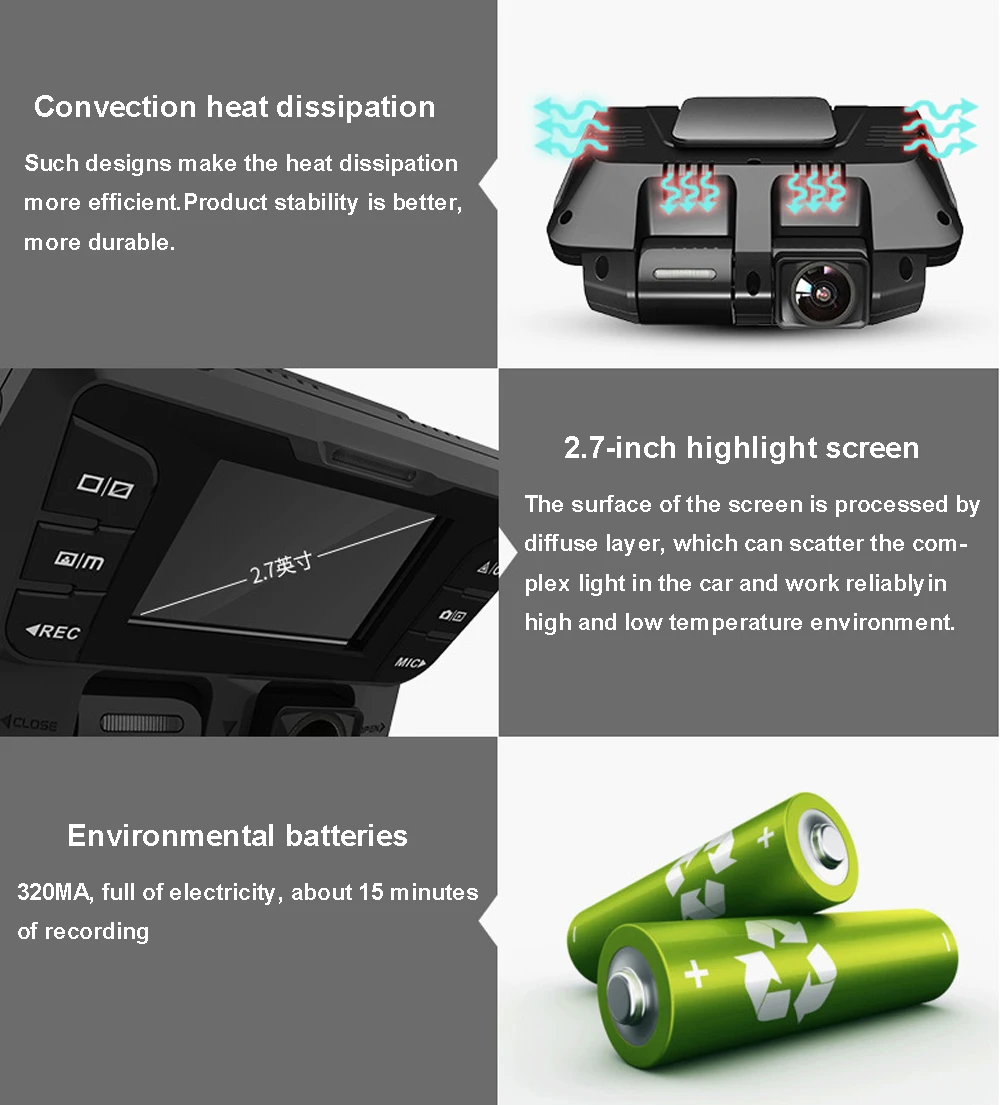 4K Dash Cam скрытая Wi-Fi Автомобильная dvr камера двойной объектив двойной полный 1080P для внутри и снаружи автомобиля SONY IMX323 Автомобильный dvr видеорегистратор
