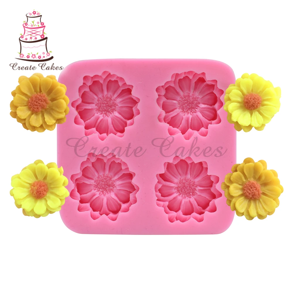 Food Grade Daisy Flower Silicone Mold for Wedding Cake Decoration