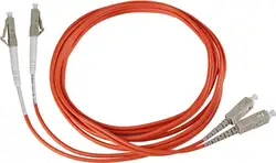 10 шт. 2SC/UPC-2LC/UPC-Duplex-2.0mm-PVC-OM1-Orange-1m патчкорд из оптического волокна/джемпер