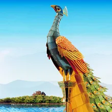 Piececool COLORFUL PEACOCK P102 NGB Creative gift 3D Metal Assembly Model Toy Jigsaw puzzle 2018 New