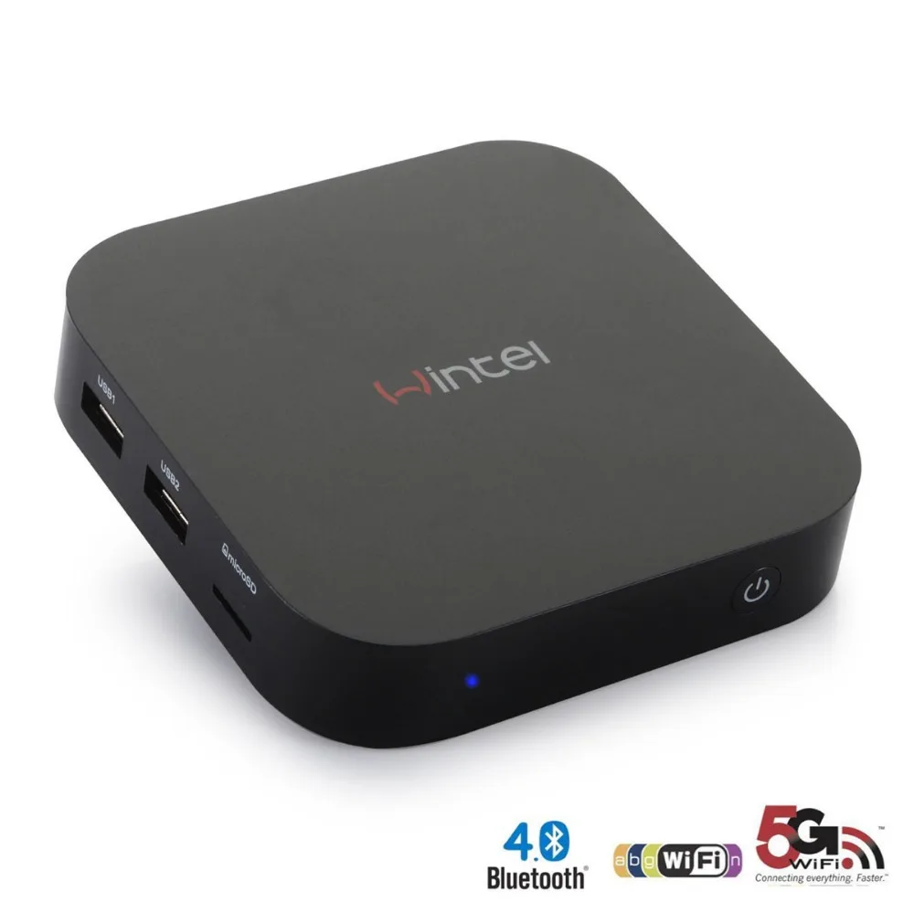 Lowest Price Wintel W8 TV Box Windows10/Android4.4 Dual System Mini PC Intel Z3735F Quad Core 2GB/32GB HDMI WIFI Bluetooth TV Receiver