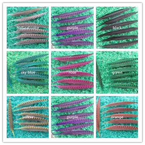 

Free shipping 100pcs Pheasant Tail Feathers 35-40 cm / 14-16 inches pheasant feathers centerpieces wedding decorations