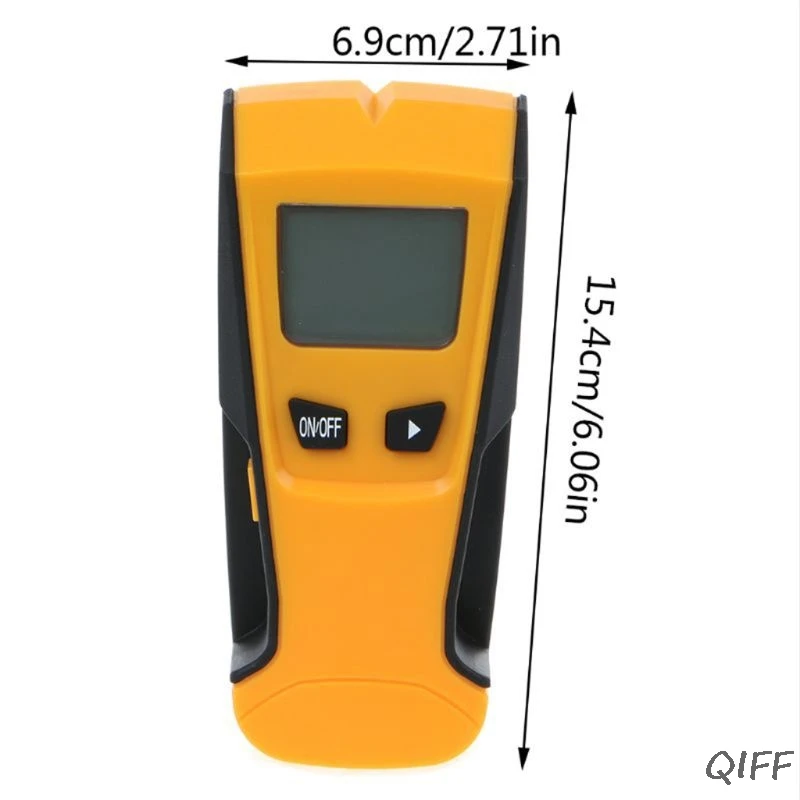 Желтый TH210 измеритель толщины стенок без батареи подсветка соединитель металлический AC проводной сканер настенный металлоискатель ЭЛЕКТРОННЫЙ АВТО
