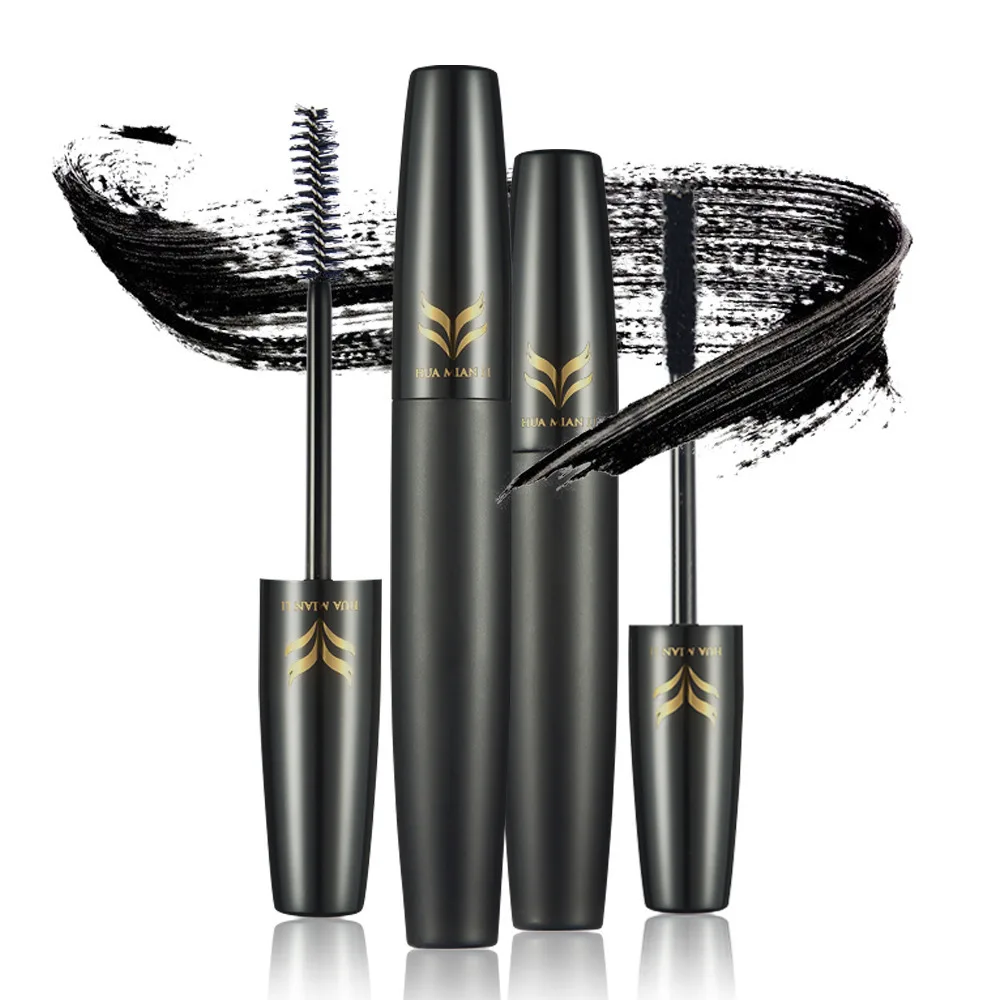 

2Pcs Black Ink 3d Fiber Lashes Mascara Individual Curl Eyelash Extension Colossal Mascara Volume Express Makeup