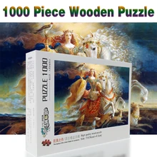 Пресвятой Богородицы головоломки 1000 шт. взрослых головоломка деревянные головоломки мультфильм масло Paintin Пазлы для детей развивающие игрушки, подарки