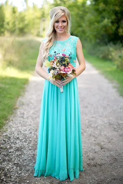 Vintage Turquoise Blue Bridesmaid Dresses
