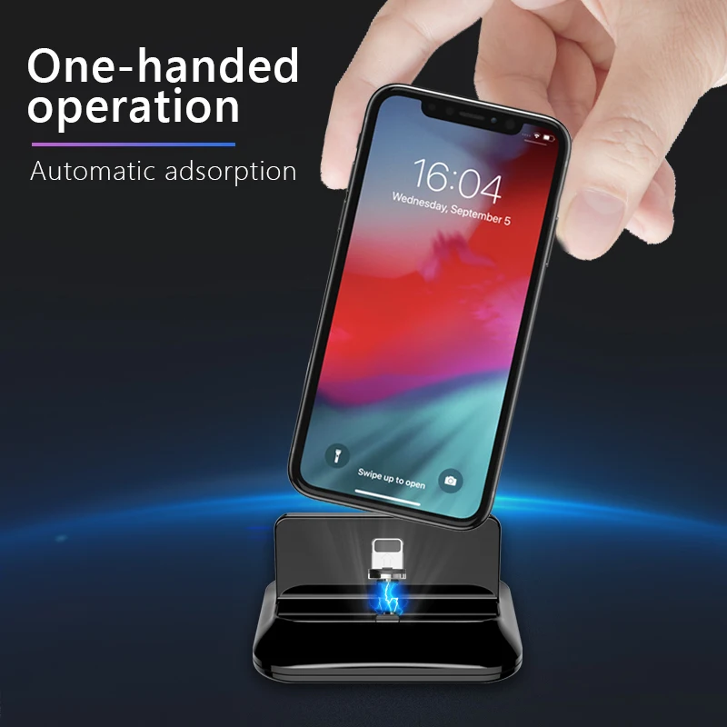 ! Магнитный держатель для телефона ACCEZZ подставка iphone XR XS MAX X 8 7 6 6s 5 Plus Type C Micro USB