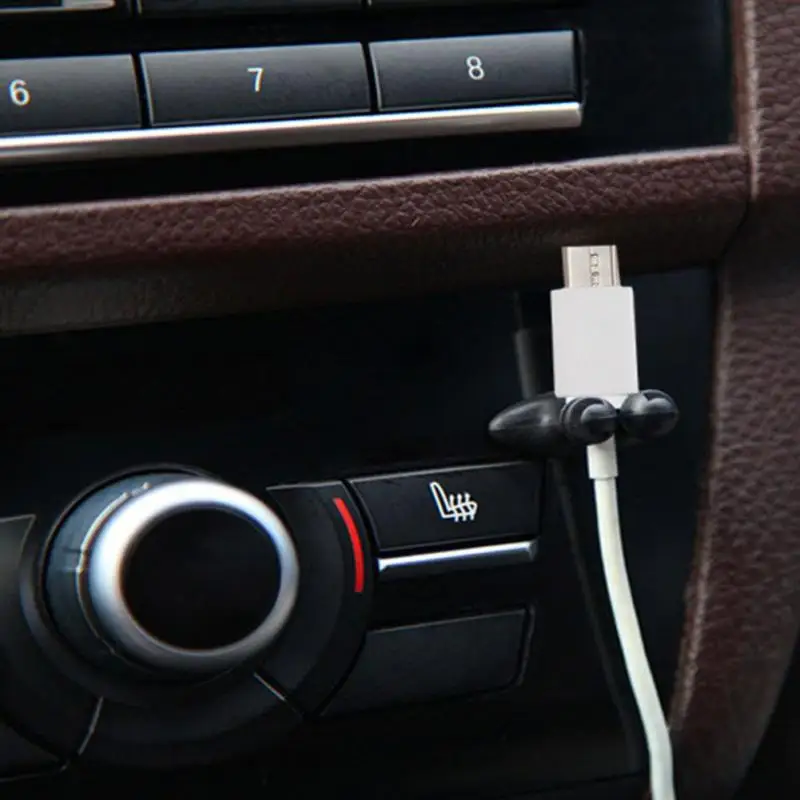 MOONBIFFY 8 шт./лот автомобильный зажим для проводов USB кабель фиксированный зажим зарядный кабель держатель клейкая автомобильная зарядка линия застежка USB кабель автомобильный зажим