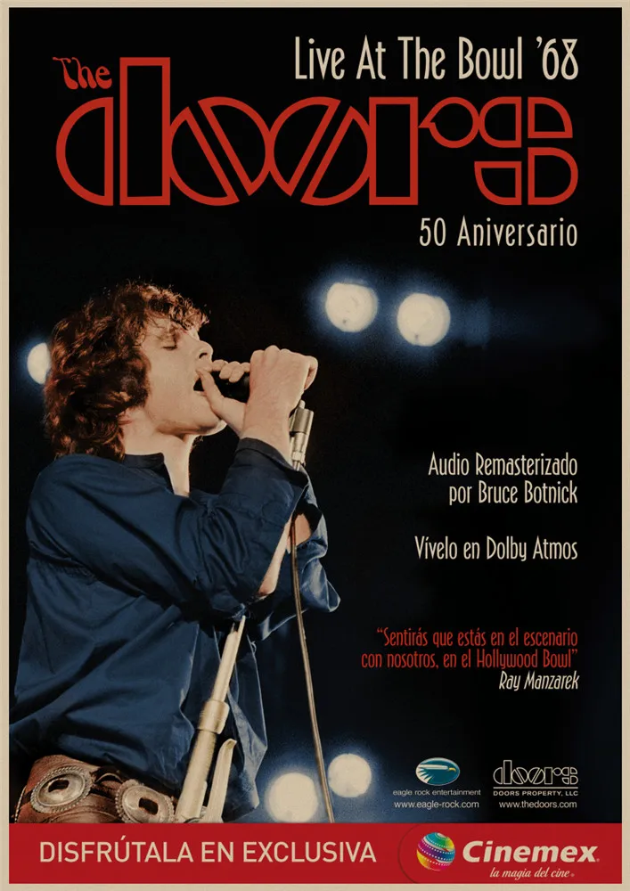 Двери Jim Morrison крафт-рок плакат ретро-рок-группа плакат музыкальной звезды настенные картины ВИНТАЖНЫЙ ПЛАКАТ домашний декор - Цвет: 4