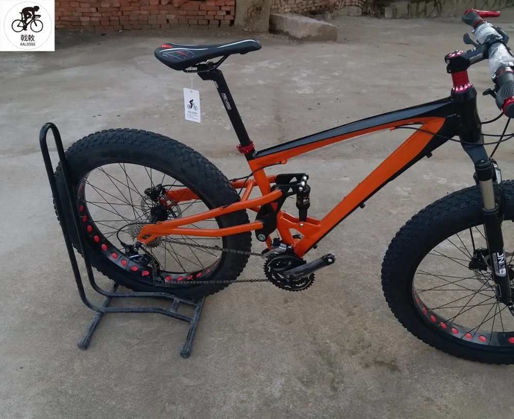 Clearance Kalosse  Snow mountain  bike   Hot selling  165mm travel   rear  suspension    30 speed   26*4.0  AM/FR 1