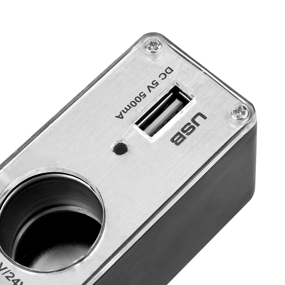 3 порта Горячие 12 V/24 V автомобильные прикуриватели разветвитель с USB светодиодный выключатель света