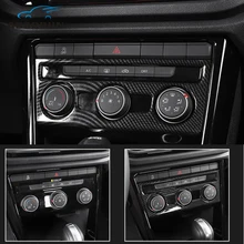 car-styling Central control air conditioning knob decoration cover Car Accessories For VW Volkswagen T-ROC 2017 2018