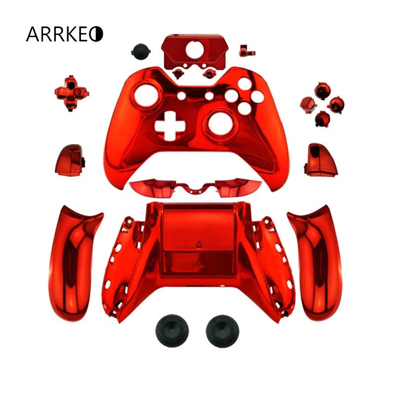 

ARRKEO Chrome Full Custom With 3.5 mm Audio Headset Jack Replacement Shell Case Mod Kit For Microsoft Xbox One Controller